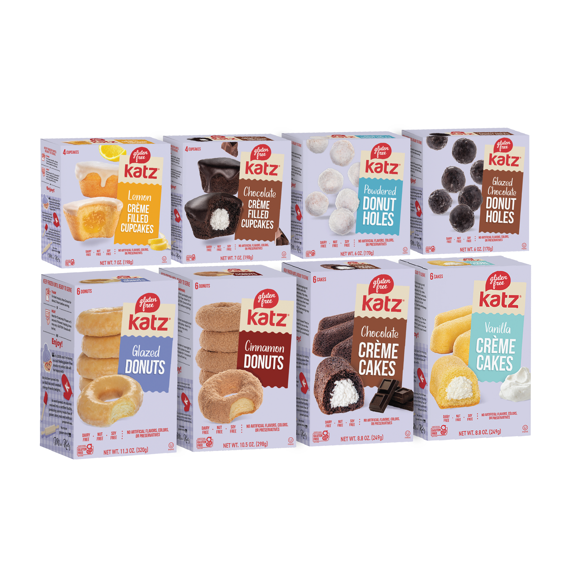 Crème Cakes, Donuts and Donut Holes 8 Pack