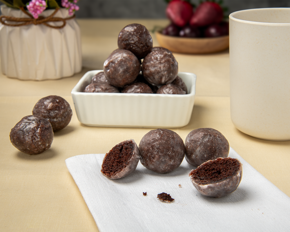 Glazed Chocolate Donut Holes