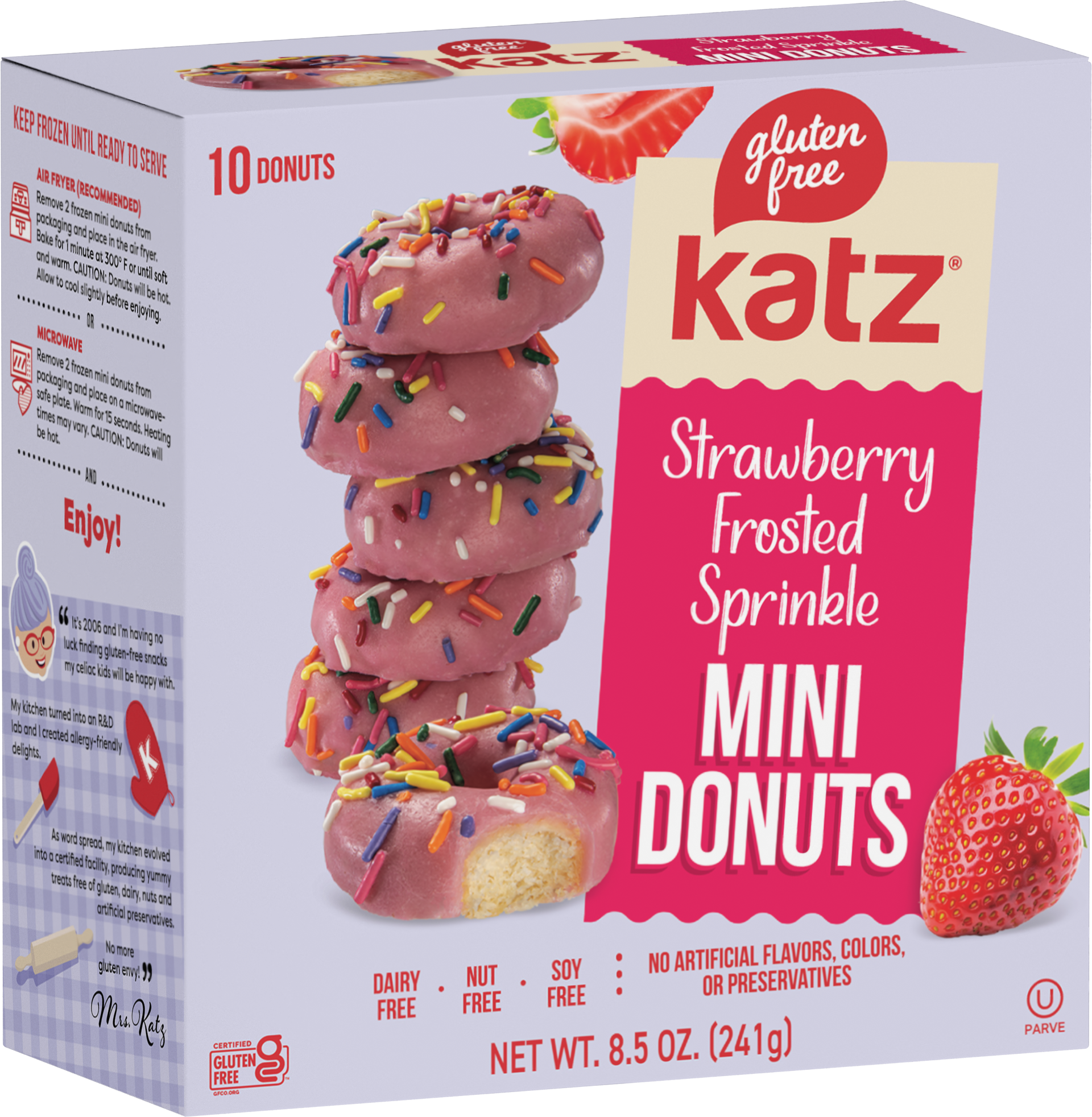 Strawberry Frosted Sprinkle Mini Donuts