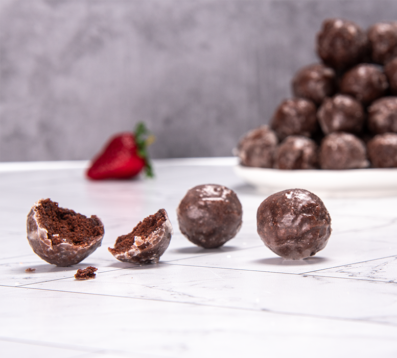 Glazed Chocolate Donut Holes