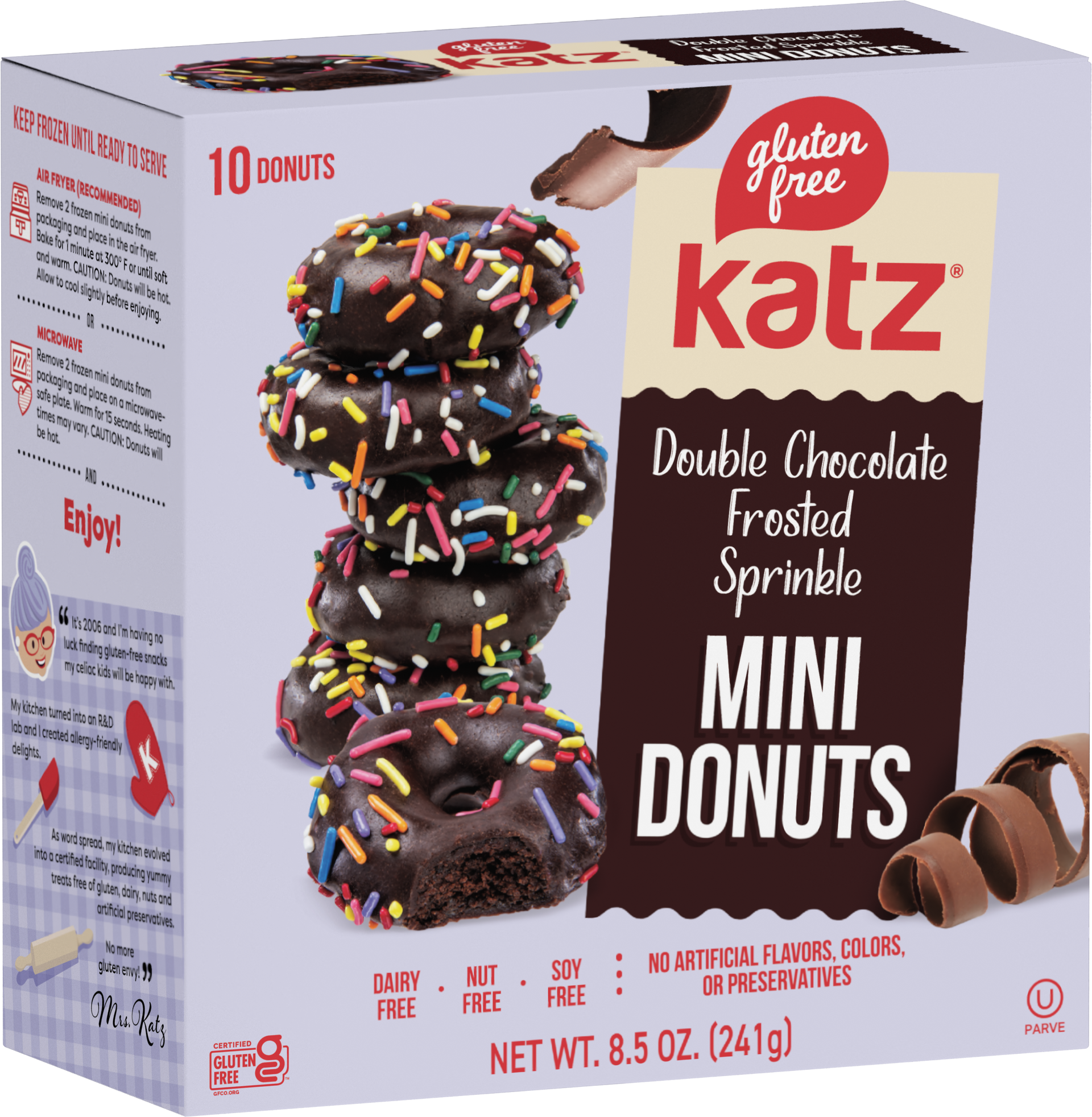 Double Chocolate Frosted Sprinkle Mini Donuts